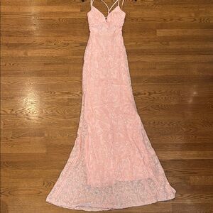 Windsor Pink Sequin Prom Dress